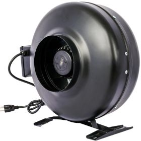 6-Inch 412 CFM Inline Duct Fan: Air Circulation Vent Blower for Hydroponics, Basements, and Kitchens