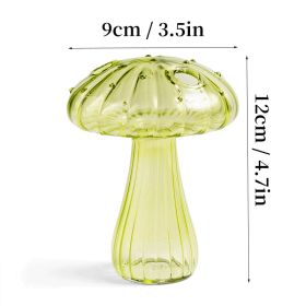 7 Style Mushroom Glass Vase Creative Hydroponics Vases Aromatherapy Bottle Desktop Crafts Ornament Living Room Home Office Decor (Color: HGA0012459-A, Ships From: CN)